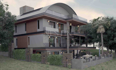 Вилла 5+1 на стадии строительства в районе Джикджилли с шикарным панорамным видом фото 1