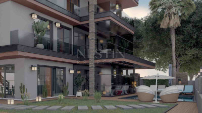 Вилла 5+1 на стадии строительства в районе Джикджилли с шикарным панорамным видом фото 2