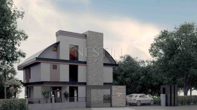 Вилла 5+1 на стадии строительства в районе Джикджилли с шикарным панорамным видом фото 3