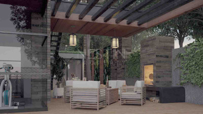 Вилла 5+1 на стадии строительства в районе Джикджилли с шикарным панорамным видом фото 4