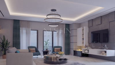 Вилла 5+1 на стадии строительства в районе Джикджилли с шикарным панорамным видом фото 7