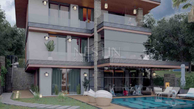 Вилла 5+1 на стадии строительства в районе Джикджилли с шикарным панорамным видом фото 21