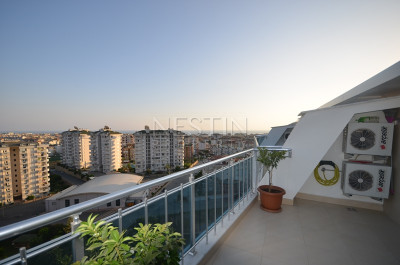 Пентхаус 3+1 в районе Джикджилли с видом на море, горы и крепость Алании фото 49