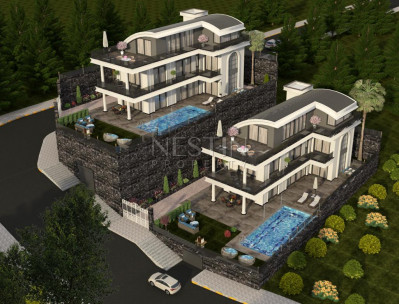 Виллы планировкой 5+1 на стадии строительства в районе Бекташ фото 3