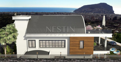 Виллы планировкой 5+1 на стадии строительства в районе Бекташ фото 11