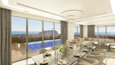 Виллы планировкой 5+1 на стадии строительства в районе Бекташ фото 22