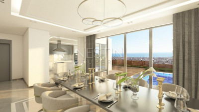 Виллы планировкой 5+1 на стадии строительства в районе Бекташ фото 26