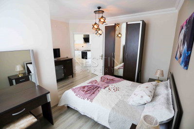 Уютная, светлая квартира 1+1 в центре города Аланья с видом на море и крепость фото 11