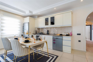 Уютная квартира 2+1 в районе Мамхутлар с видом на горы фото 10