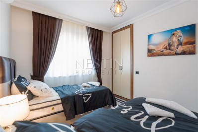 Уютная квартира 2+1 в районе Мамхутлар с видом на горы фото 14