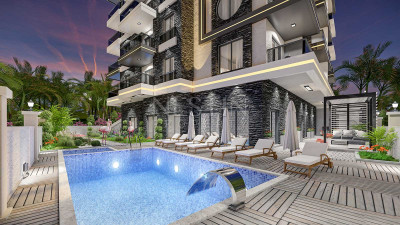 Проект нового жилого Бутик комплекса в Махмутларе в 850 м от моря фото 8