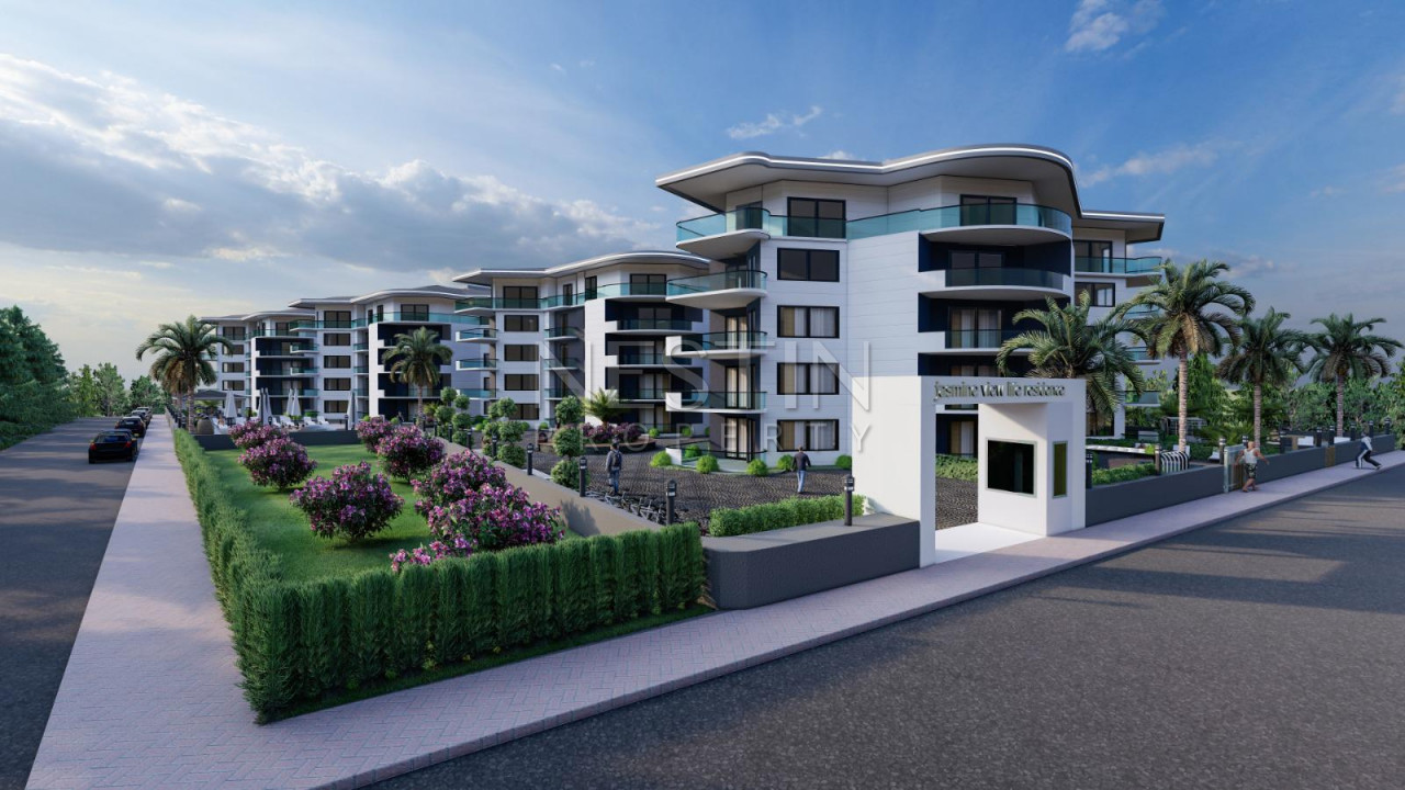 Жилой комплекс на стадии строительства с квартирами с видом на море и горы, в районе Махмутлар фото 5