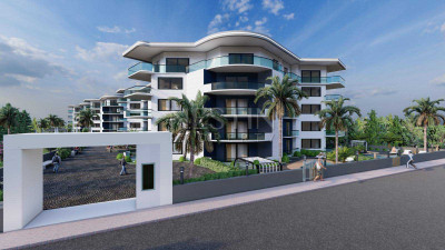 Жилой комплекс на стадии строительства с квартирами с видом на море и горы, в районе Махмутлар фото 7