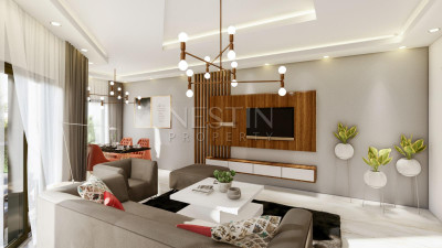 Жилой комплекс на стадии строительства с квартирами с видом на море и горы, в районе Махмутлар фото 22