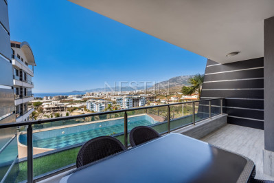 Стильная квартира 1+1 в шикарном комплексе в районе Каргыджак фото 12