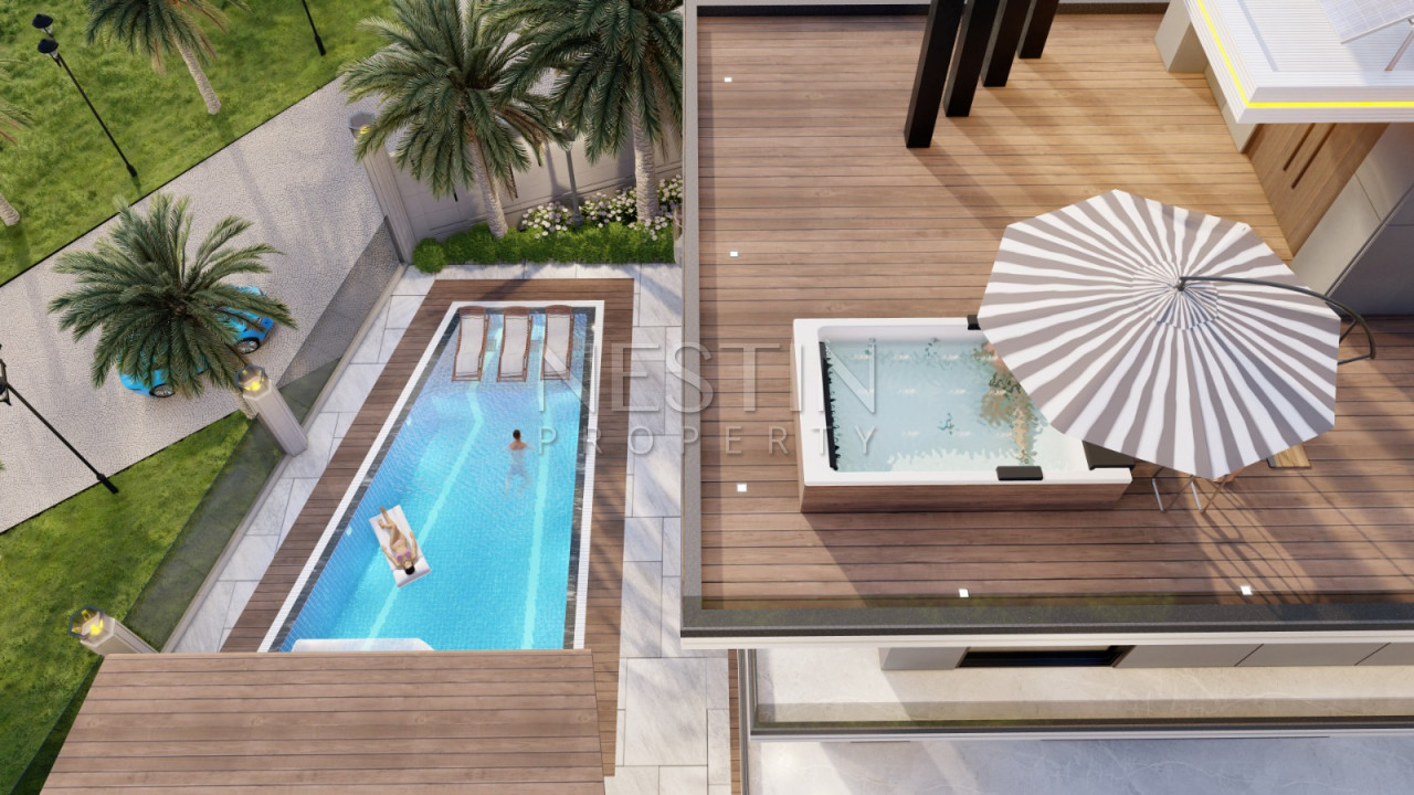 Проект виллы 4+1 в райоен Бекташ с шикарным видом на море, горы и город фото 44