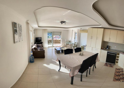 Просторная квартира 2+1 в районе Джикджилли с видом на горы, море и крепость Алании фото 6