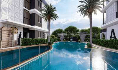 Комплекс в районе Махмутлар в 750 м от Средиземного моря на этапе строительства фото 5