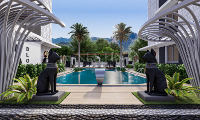 Комплекс в районе Махмутлар в 750 м от Средиземного моря на этапе строительства фото 6