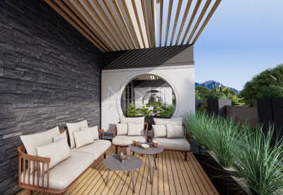 Комплекс в районе Махмутлар в 750 м от Средиземного моря на этапе строительства фото 9