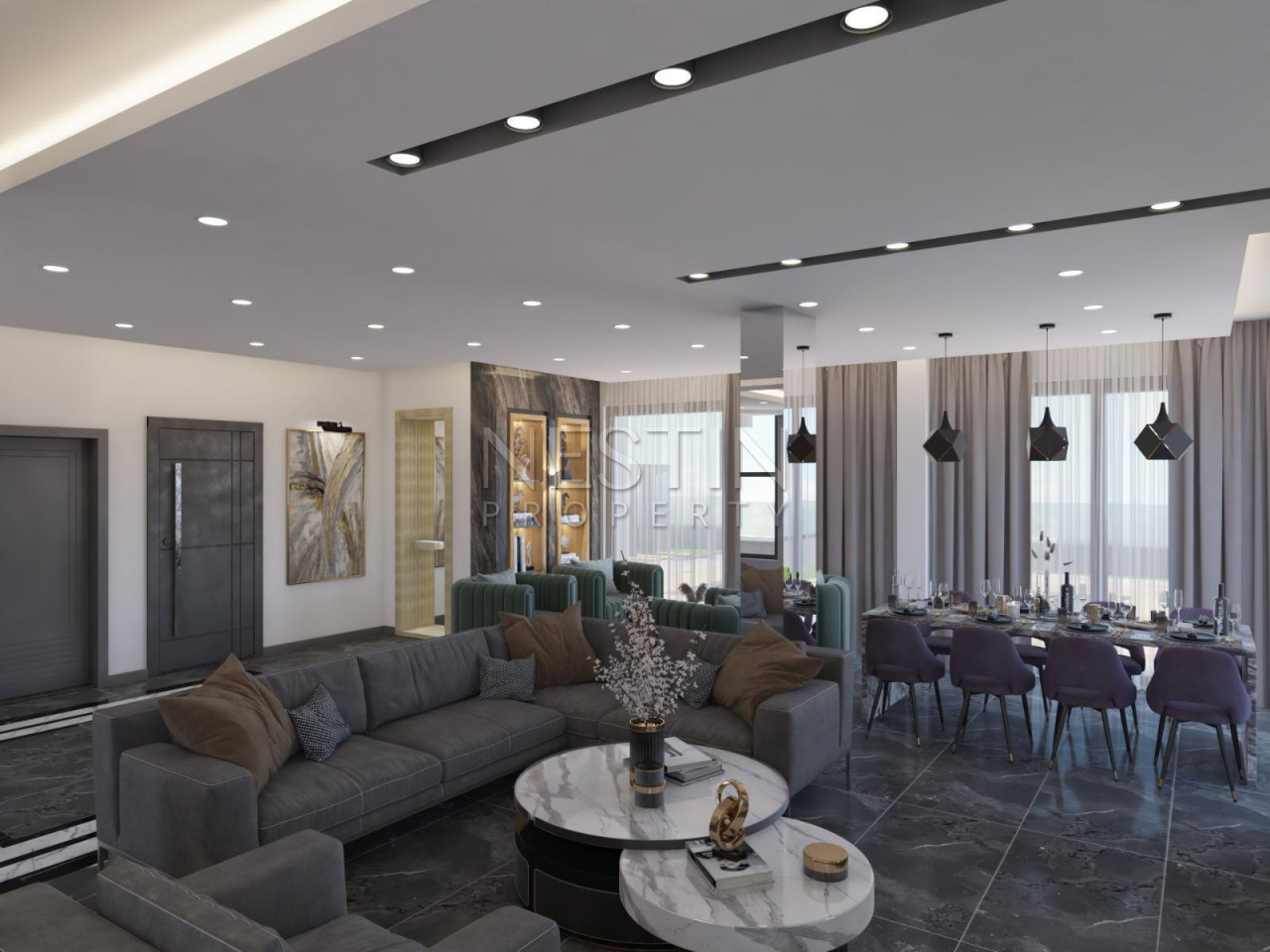 Новая вилла 3+1 в районе Каргыджак с собственным бассейном фото 12