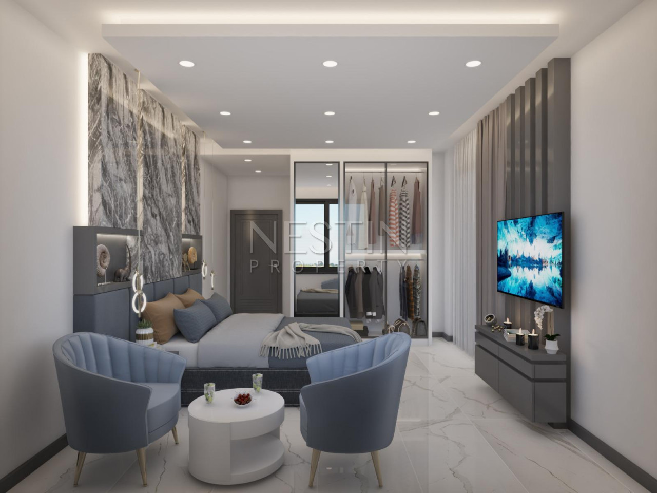 Новая вилла 3+1 в районе Каргыджак с собственным бассейном фото 22