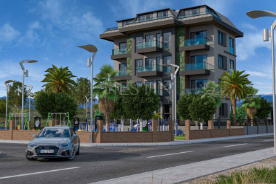 Новый жилой бутик комплекс с красивым садом в районе Авсаллар, на стадии строительства фото 2