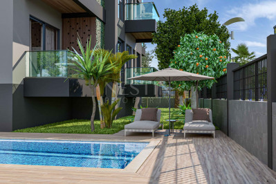 Новый жилой бутик комплекс с красивым садом в районе Авсаллар, на стадии строительства фото 9