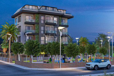 Новый жилой бутик комплекс с красивым садом в районе Авсаллар, на стадии строительства фото 13