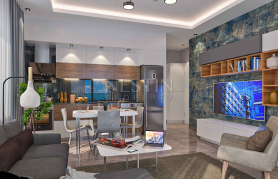 Новый жилой бутик комплекс с красивым садом в районе Авсаллар, на стадии строительства фото 21