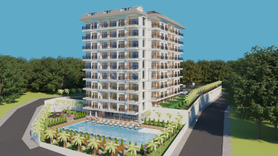 Комплекс на стадии строительства в районе Авсаллар с инфраструктурой 5* отеля фото 1