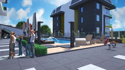 Квартиры 1+1 и 2+1 в новом жилом комплексе на этапе строительства в районе Кестель фото 11