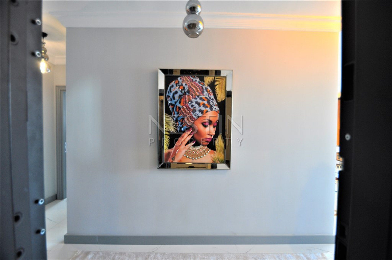 Шикарная квартира 2+1 с видом на реку, горы и море в районе Тосмур фото 21