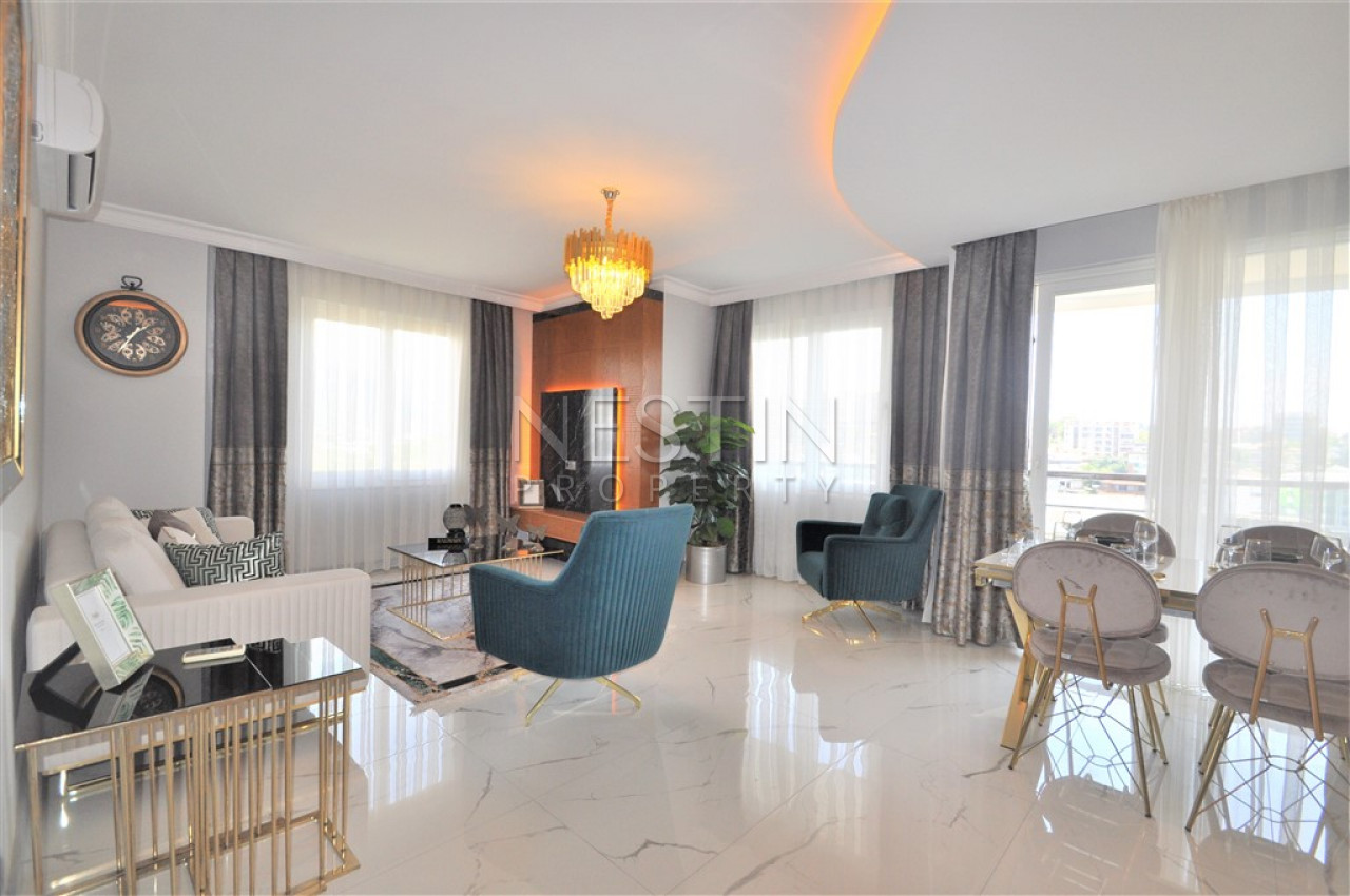 Шикарная квартира 2+1 с видом на реку, горы и море в районе Тосмур фото 24