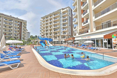 Квартира 1+1 в хорошем комплексе в районе Авсаллар в 600 м от моря фото 14