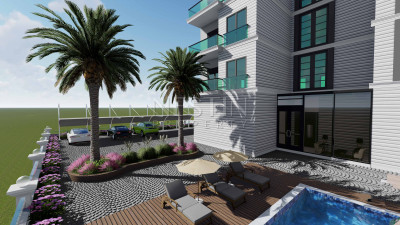 Квартиры и коммерческое помещение в новом ЖК на этапе строительства в районе Авсаллар фото 4