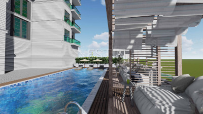 Квартиры и коммерческое помещение в новом ЖК на этапе строительства в районе Авсаллар фото 5