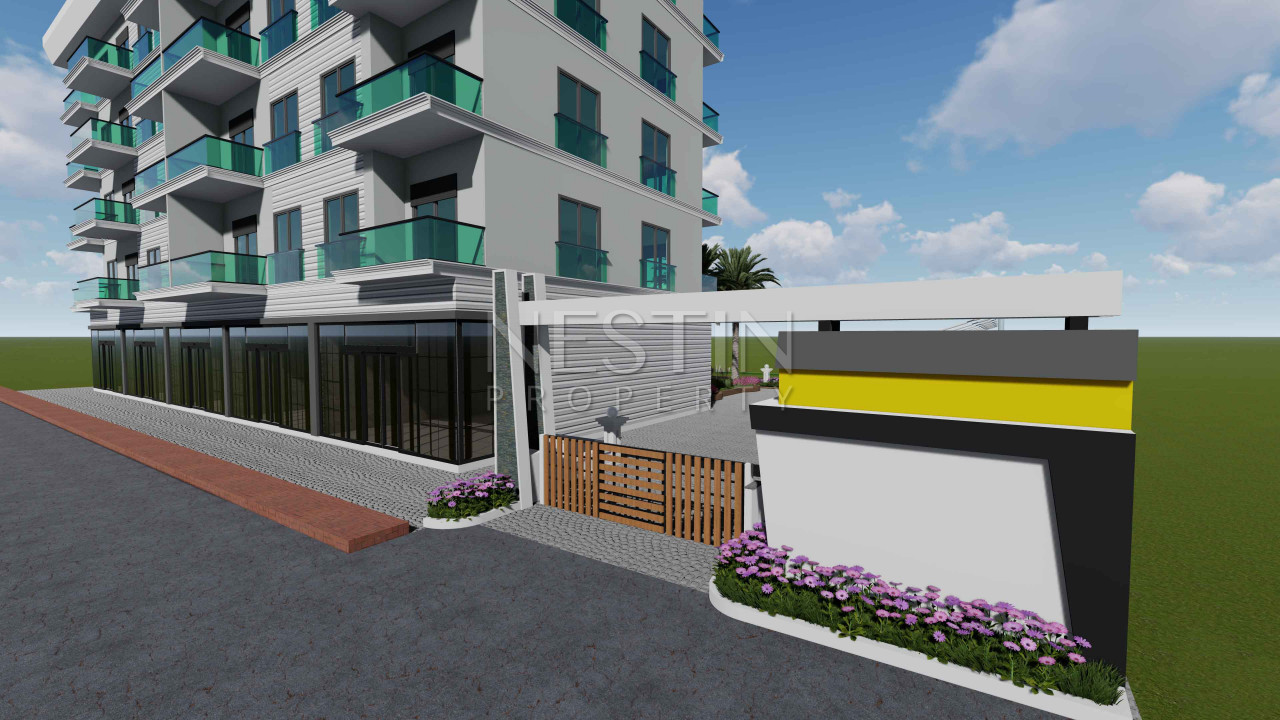 Квартиры и коммерческое помещение в новом ЖК на этапе строительства в районе Авсаллар фото 13