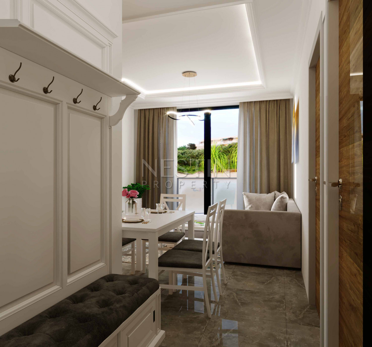 Квартиры 1+1 и 2+1 в жилом массиве на стадии строительства в Махмутлар фото 19