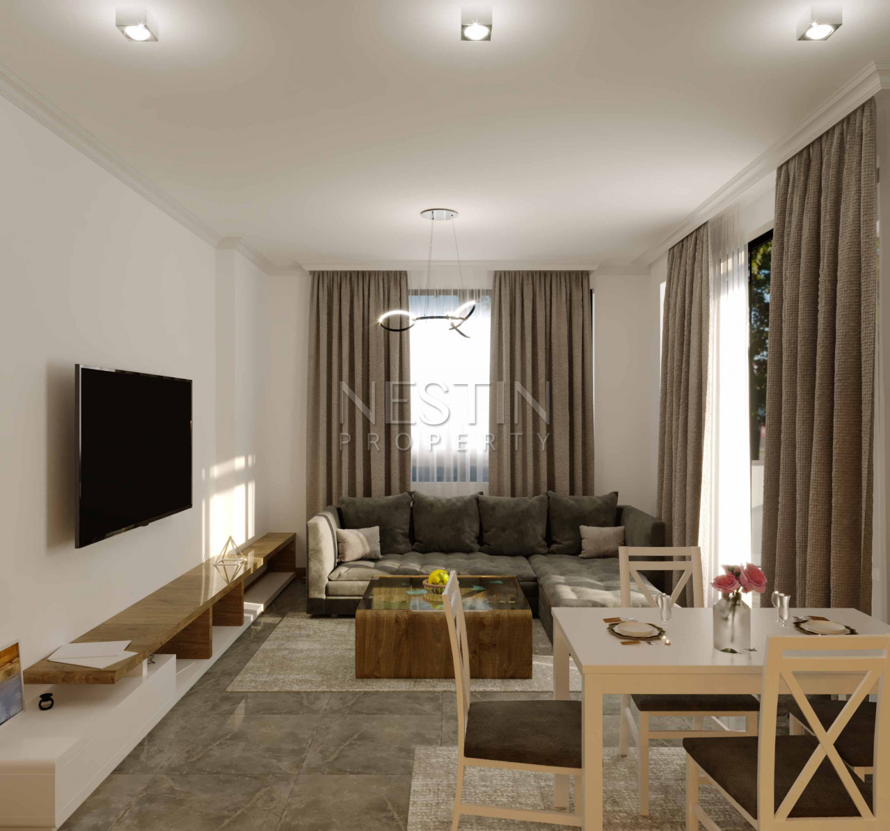 Квартиры 1+1 и 2+1 в жилом массиве на стадии строительства в Махмутлар фото 32