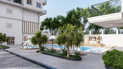 Квартира пентхаус 3+1 в новом ЖК на этапе строительства в районе Каргыджак фото 19