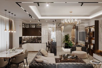 Квартира пентхаус 3+1 в новом ЖК на этапе строительства в районе Каргыджак фото 23