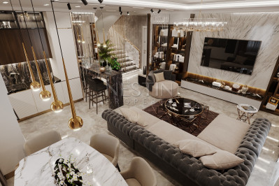 Квартира пентхаус 3+1 в новом ЖК на этапе строительства в районе Каргыджак фото 24