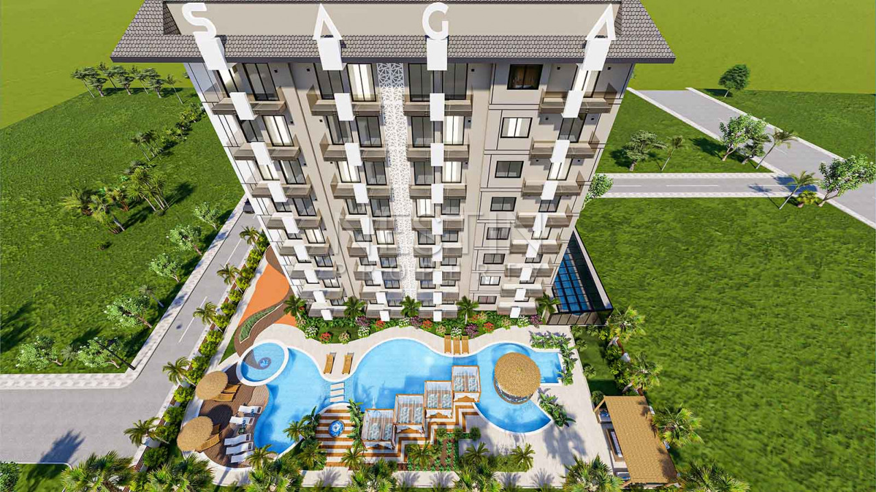 Проект нового ЖК от надежного застройщика в центре города Аланья в 370 м от моря фото 5