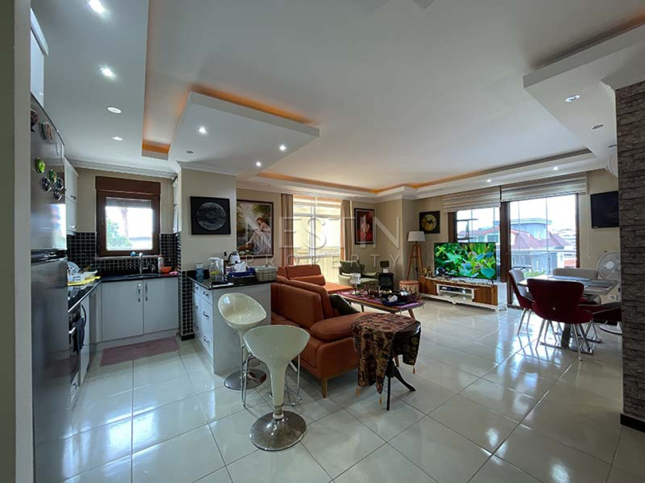 Квартира дуплекс 3+1 в районе Кестель в 500 м от Средиземного моря фото 14