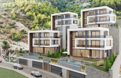 Виллы 5+1 на этапе строительства в районе Тепе с шикарным видом фото 1