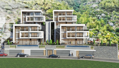 Виллы 5+1 на этапе строительства в районе Тепе с шикарным видом фото 2