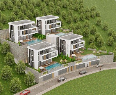 Виллы 5+1 на этапе строительства в районе Тепе с шикарным видом фото 4