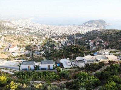 Виллы 5+1 на этапе строительства в районе Тепе с шикарным видом фото 9