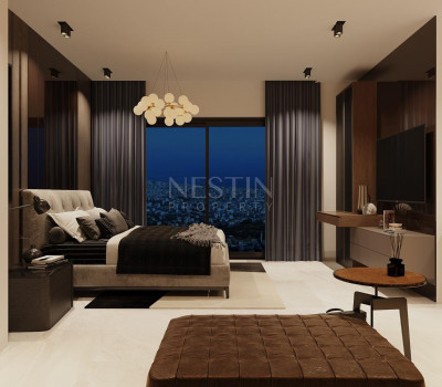 Виллы 5+1 на этапе строительства в районе Тепе с шикарным видом фото 25